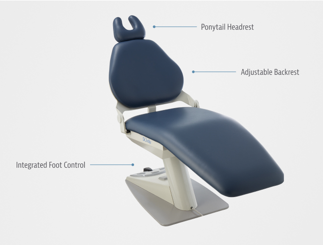 DCI orthodontic dental chair with fixed base