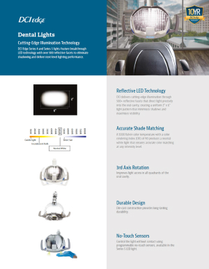 Dental Lights Sales Sheet
