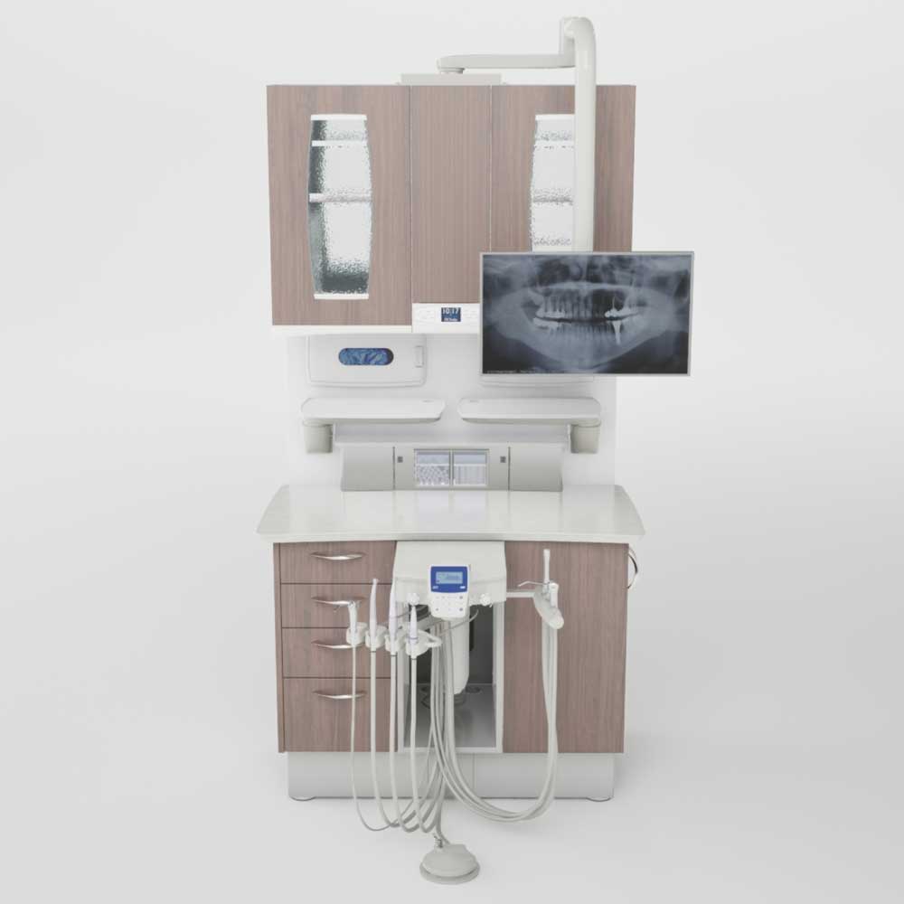 Compact white dental setup