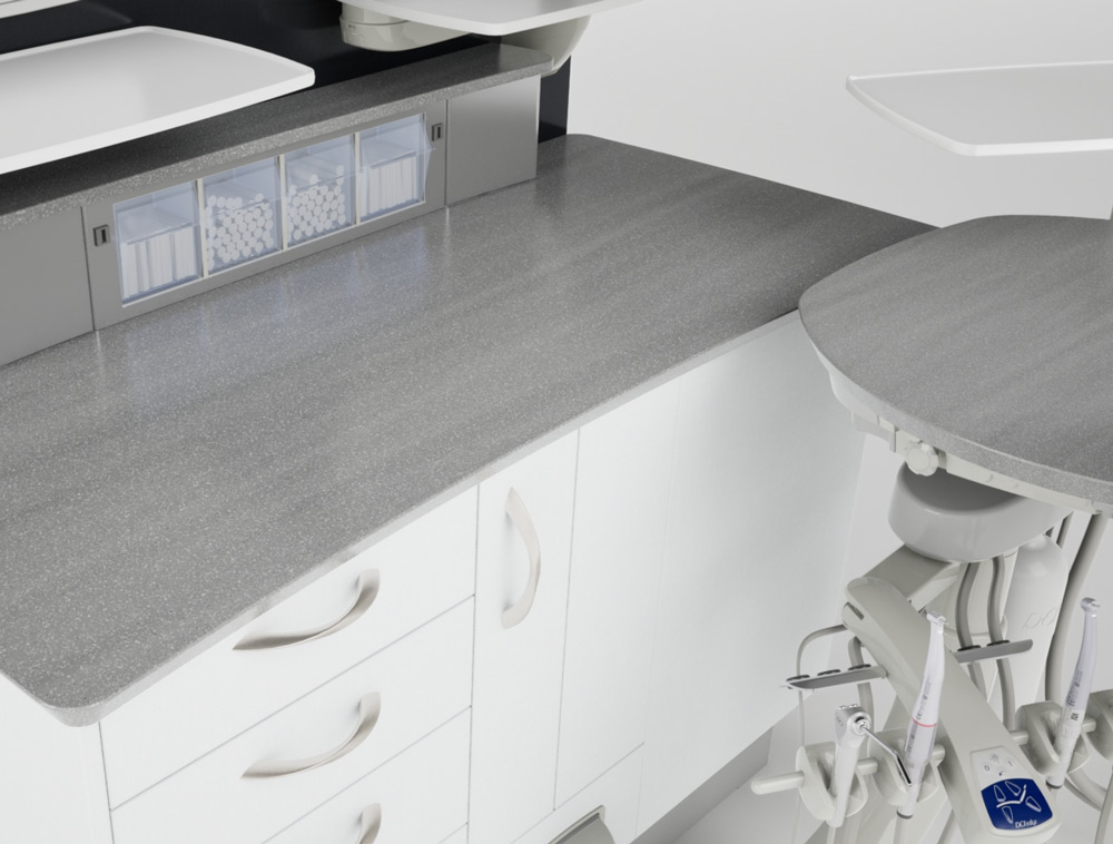 Easy access dental delivery unit