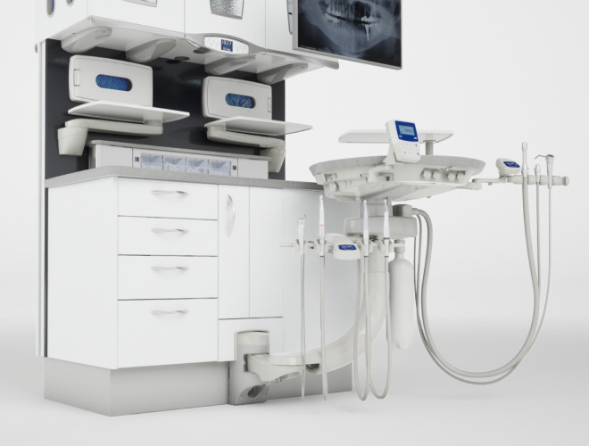 DCI orthodontic dental chair with fixed base