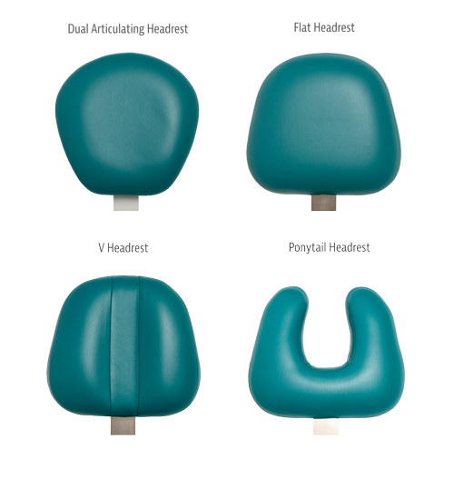 DCI orthodontic chair headrest styles